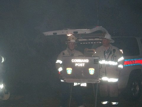 Command Post-Chief Hardy and John Marshall, III-Peck Road-12/2/06