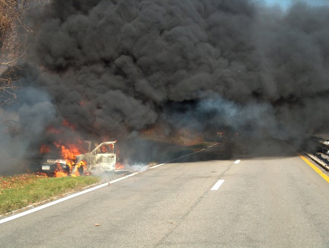 Working car fire-Saw Mill Parkway