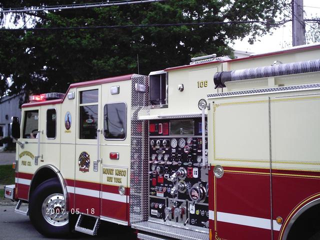 E-106 makes it's first entrance into it's new home.