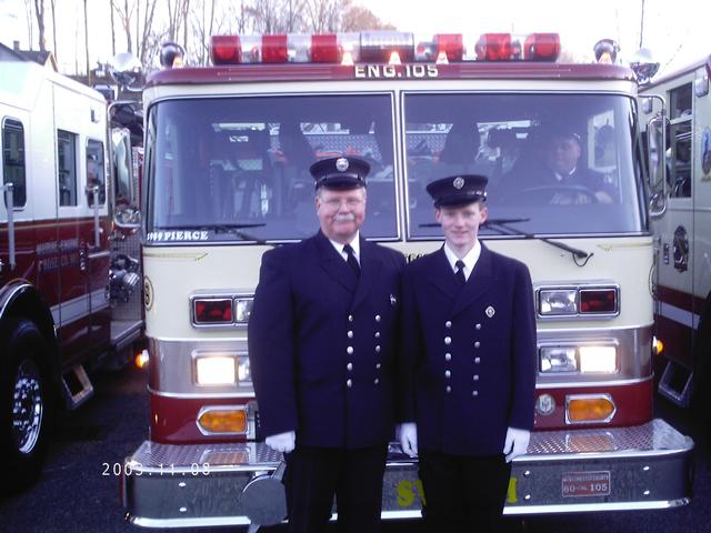 IFCO members Jim Tipa and Jim Tipa Jr. at MKFD Inspection 2008.
